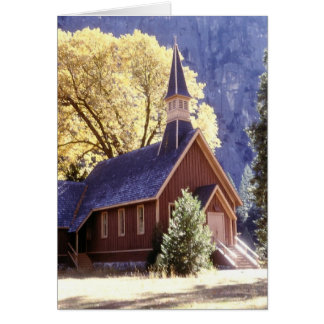 Kyrka i den Yosemite nationalparken Hälsningskort
