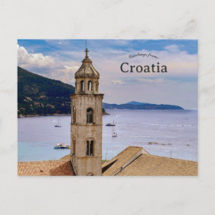 Kyrka i Dubrovnik Kroatien Vykort