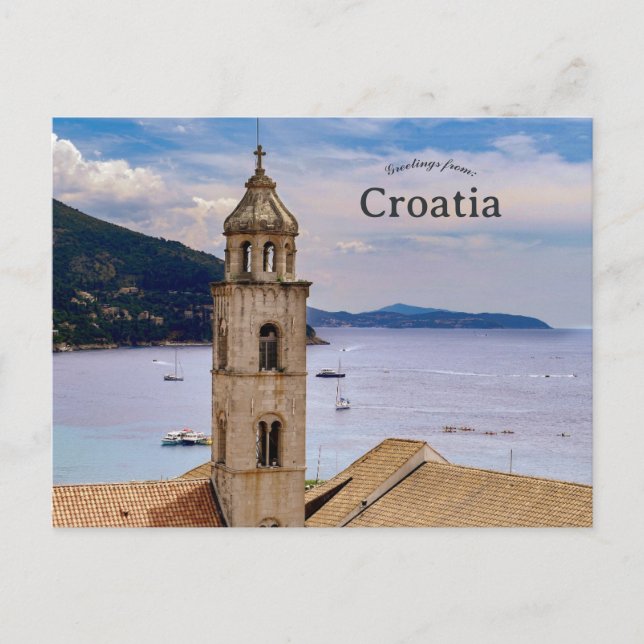 Kyrka i Dubrovnik Kroatien Vykort (Framsida)