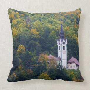 Kyrka i en nedgångskog i Slovenien Kudde