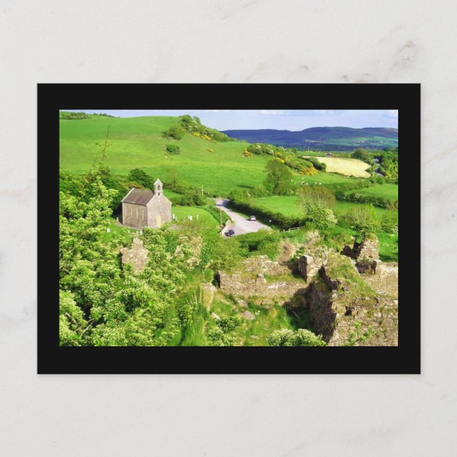 Kyrka i Grönt Valley Postcard Vykort (Framsida)