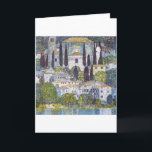 Kyrka i Kassone, Gustav Klimt Kort<br><div class="desc">Gustav Klimt (14 juli, 1862 - 6 februari 1918) var en österrikisk symbolmålare och en av de mest framstående medlemmarna i Wien Secession-rörelsen. Klimt noteras för målningar, murar, skisser och andra föremål d'art. Förutom hans verk, som innefattar anklagelser och porträtt, målade han upp landskap. Klimt var bland konstnärer från Wienutträdet...</div>