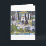 Kyrka i Kassone, Gustav Klimt Kort<br><div class="desc">Gustav Klimt (14 juli, 1862 - 6 februari 1918) var en österrikisk symbolmålare och en av de mest framstående medlemmarna i Wien Secession-rörelsen. Klimt noteras för målningar, murar, skisser och andra föremål d'art. Förutom hans verk, som innefattar anklagelser och porträtt, målade han upp landskap. Klimt var bland konstnärer från Wienutträdet...</div>