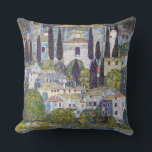 Kyrka i Kassone, Gustav Klimt Kudde<br><div class="desc">Gustav Klimt (14 juli, 1862 - 6 februari 1918) var en österrikisk symbolmålare och en av de mest framstående medlemmarna i Wien Secession-rörelsen. Klimt noteras för målningar, murar, skisser och andra föremål d'art. Förutom hans verk, som innefattar anklagelser och porträtt, målade han upp landskap. Klimt var bland konstnärer från Wienutträdet...</div>