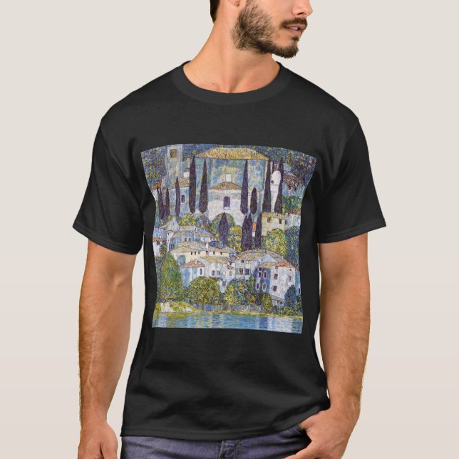 Kyrka i Kassone, Gustav Klimt T Shirt (Framsida)