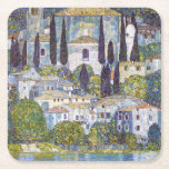 Kyrka i Kassone, Gustav Klimt Underlägg Papper Kvadrat<br><div class="desc">Gustav Klimt (14 juli, 1862 - 6 februari 1918) var en österrikisk symbolmålare och en av de mest framstående medlemmarna i Wien Secession-rörelsen. Klimt noteras för målningar, murar, skisser och andra föremål d'art. Förutom hans verk, som innefattar anklagelser och porträtt, målade han upp landskap. Klimt var bland konstnärer från Wienutträdet...</div>