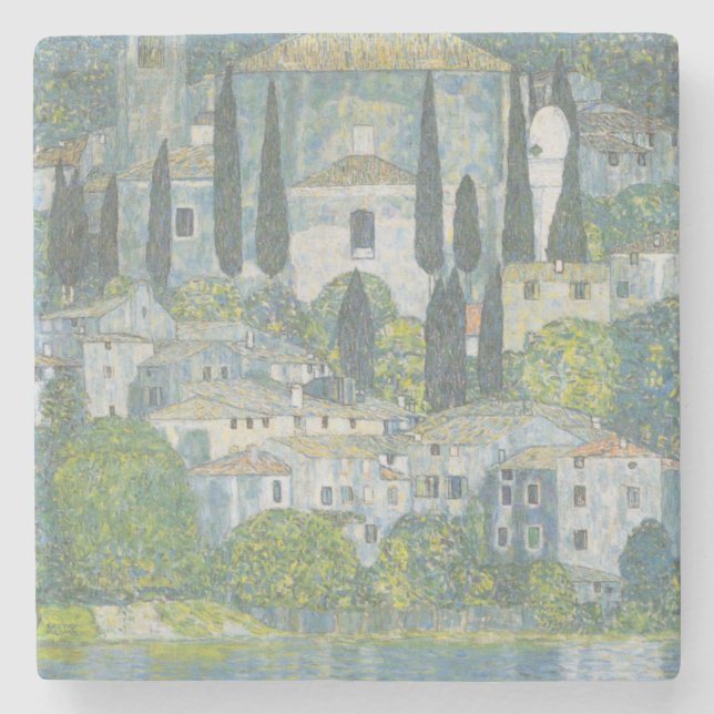 Kyrka i Kassonkonsten (italienska landskapet) Vint Stenunderlägg (Framsidan)