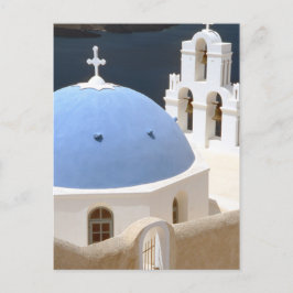 Kyrka i Santorini Vykort