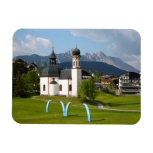 Kyrka i Seefeld, Österrike rektangulär magnet