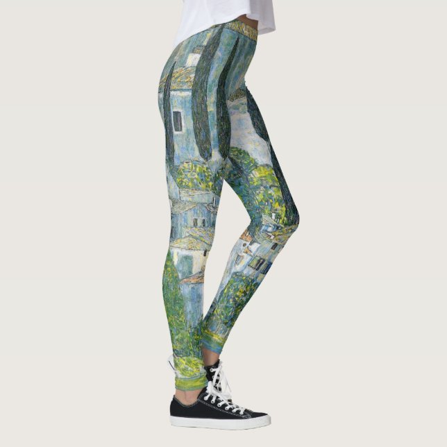 Kyrka (Kirche) i Cassone av Gustav Klimt Leggings (Höger)