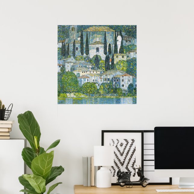 Kyrka (Kirche) i Cassone av Gustav Klimt Poster (Hemmakontoret)