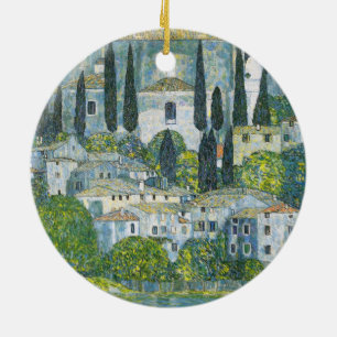 Kyrka (Kirche) i Kassone av Gustav Klimt Julgransprydnad Keramik
