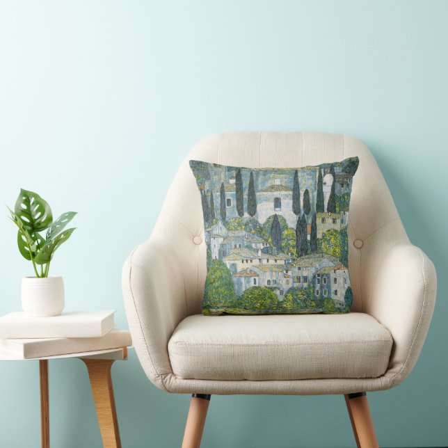 Kyrka (Kirche) i Kassone av Gustav Klimt Kudde (Stol)