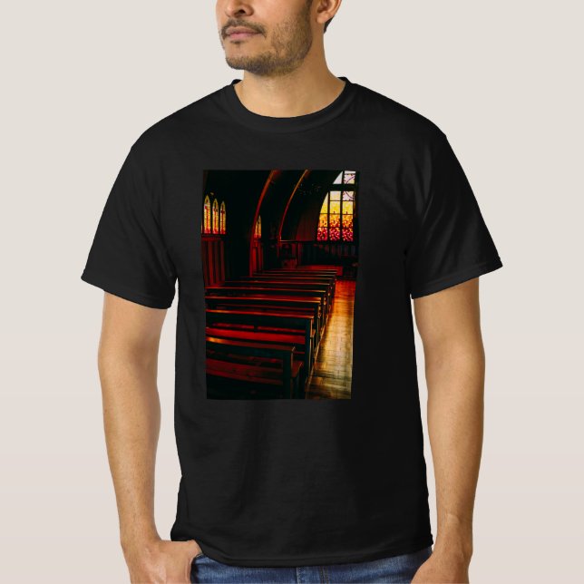 Kyrka, kristen, jesus, gud, bibel t shirt (Framsida)