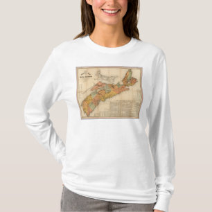 Kyrka mineraliska karta av Nova Scotia T-shirt