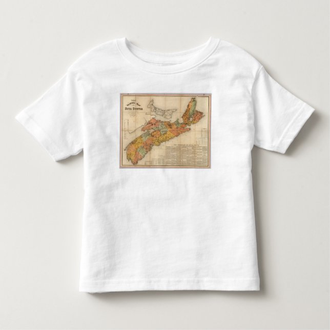 Kyrka mineraliska karta av Nova Scotia Tee (Framsida)