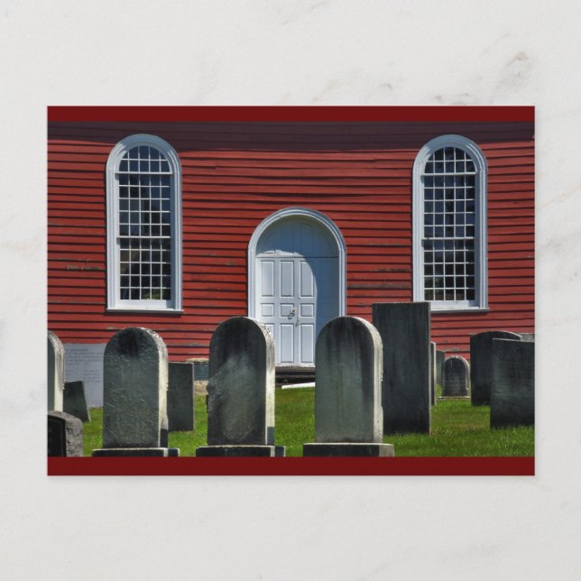 Kyrka och stenvykort vykort (Framsida)