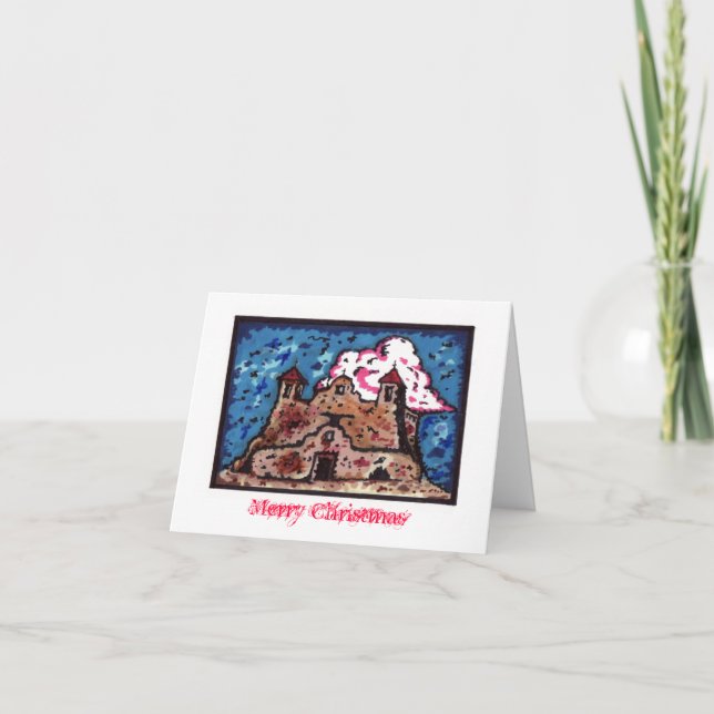 kyrka på Isleta Helgkort (Framsida)