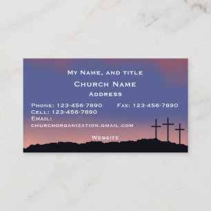 Kyrka/Religiösa Tre kor Sunset himlar Visitkort