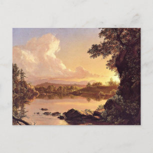 Kyrka - Scene på Catfärys Bäck, Vykort