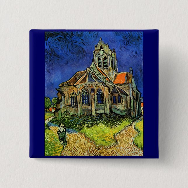 Kyrka vid Auvers Van Gogh Fine Art Knapp (Framsida)