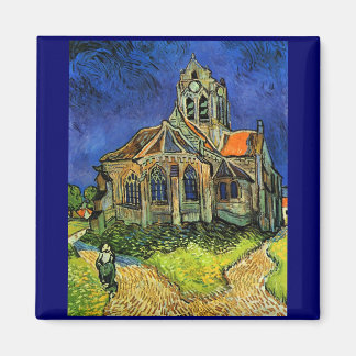 Kyrka vid Auvers Van Gogh Fine Art Magnet