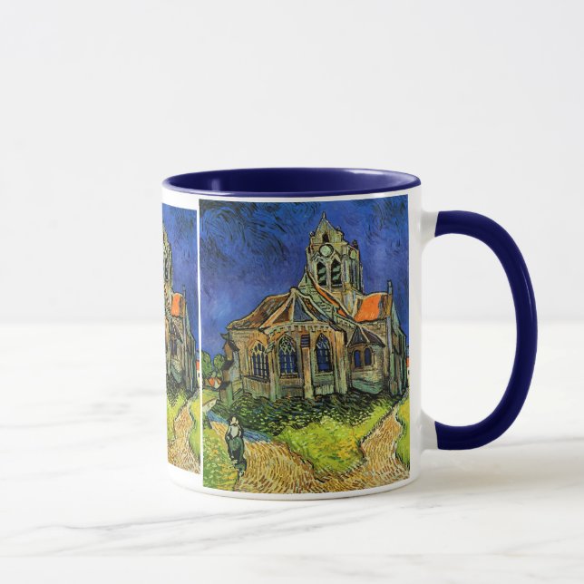 Kyrka vid Auvers Van Gogh Fine Art Mugg (Höger)