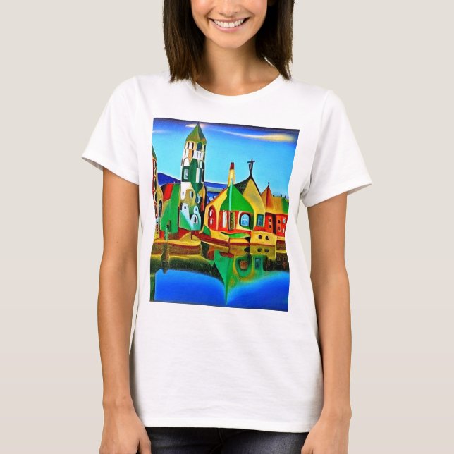 Kyrka vid havet 2 t shirt (Framsida)