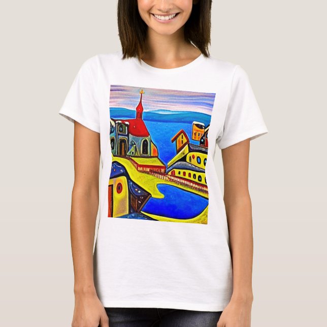 Kyrka vid havet 3 t shirt (Framsida)