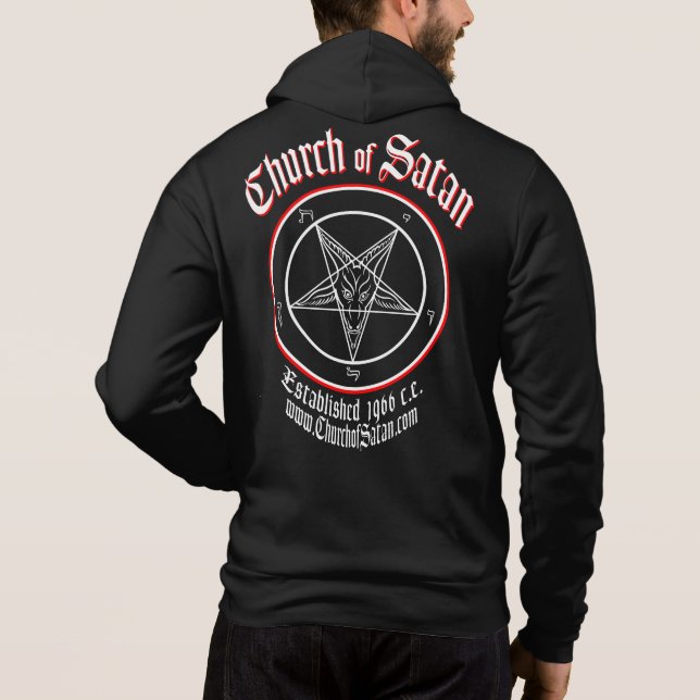 Kyrkan av Satan 2 sid hoody kanfas Tröja (Baksida)