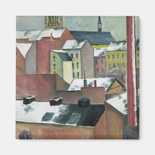 Kyrkan av St Mary i Bonn i Snö, 1911 Magnet
