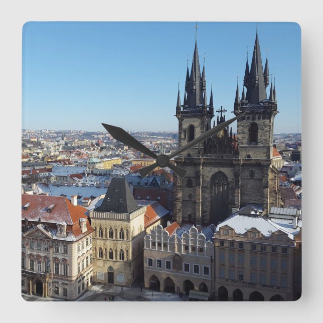 Kyrkan av vår dam för Týn, Prague dämpar Fyrkantig Klocka (Framsida)