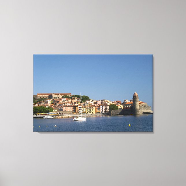 Kyrkan Eglise Notre Dame des Anges, vår dam 2 Canvastryck (Framsida)