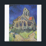 Kyrkan i Auvers 1890 av Vincent van Gogh Magnet<br><div class="desc">Vincent Willem van Gogh (holländska: [ˈvɪ nsɛ nt ˈʋ ɪ lakɱvexiexiexiexiexiexix] (lyssna);[not 1] 30 mars 1853 - 29 juli 1890) var en nederländsk postimperiistisk målare som postumt blev ett av de mest berömd och inflytelserika figurerna i den Westerna konsten. Under ett årtionde skapat han omkring 2 100 konstverk, varav omkring...</div>