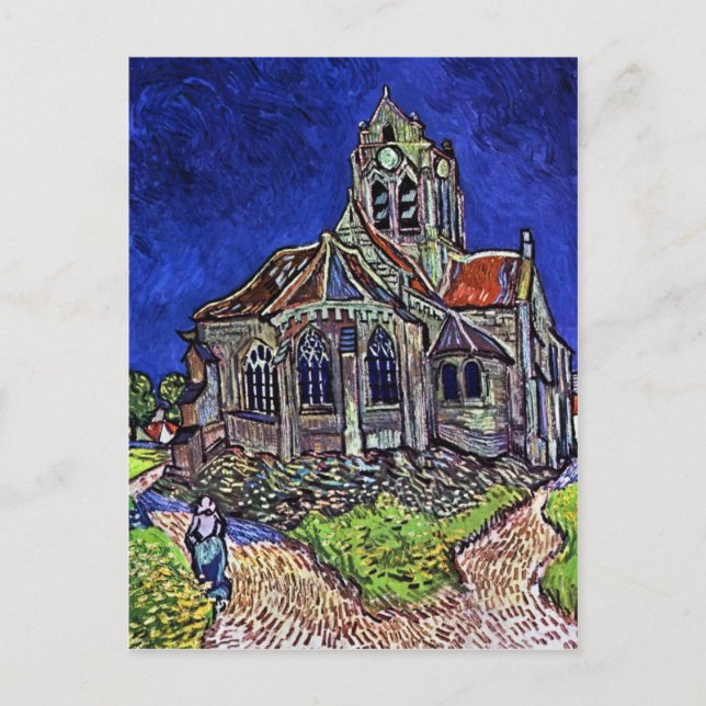 Kyrkan i Auvers av Vincent van Gogh 1890 Vykort (Framsida)