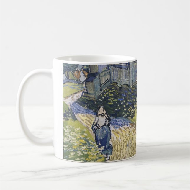 Kyrkan i Auvers av Vincent Van Gogh Kaffemugg (Vänster)
