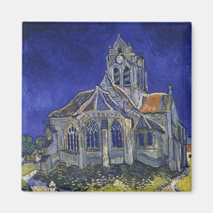 Kyrkan i Auvers av Vincent van Gogh Magnet