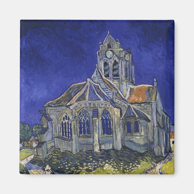 Kyrkan i Auvers av Vincent van Gogh Magnet (Framsidan)