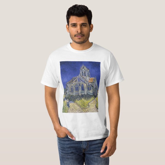 Kyrkan i Auvers av Vincent van Gogh T Shirt (Hel framsida)