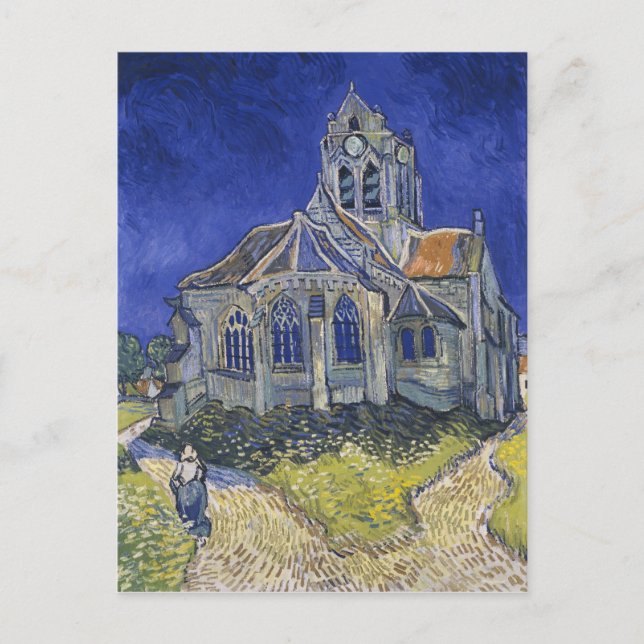 Kyrkan i Auvers av Vincent Van Gogh Vykort (Framsida)