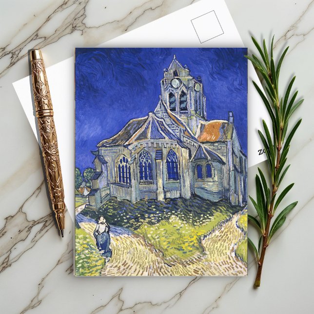 Kyrkan i Auvers, av Vincent Van Gogh Vykort (Skapare uppladdad)