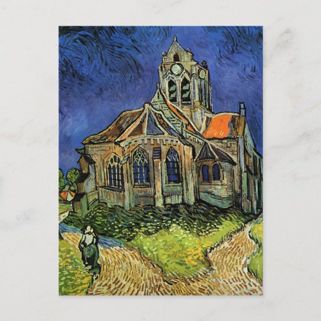 Kyrkan i Auvers av Vincent van Gogh Vykort (Framsida)