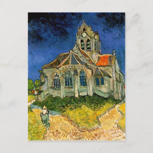Kyrkan i Auvers av Vincent Van Gogh Vykort