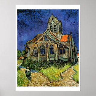 Kyrkan i Auvers Poster