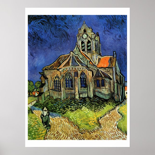 Kyrkan i Auvers Poster (Framsidan)