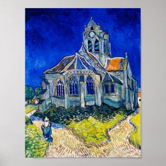 Kyrkan i Auvers-sur-Oise av Vincent van Gogh Poster