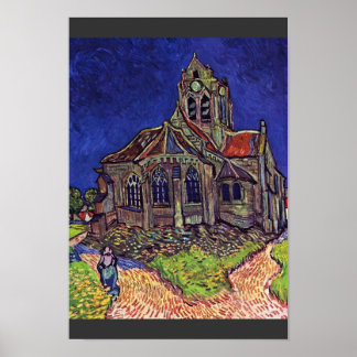 Kyrkan i Auvers-Sur-Oise, av Vincent Van Poster