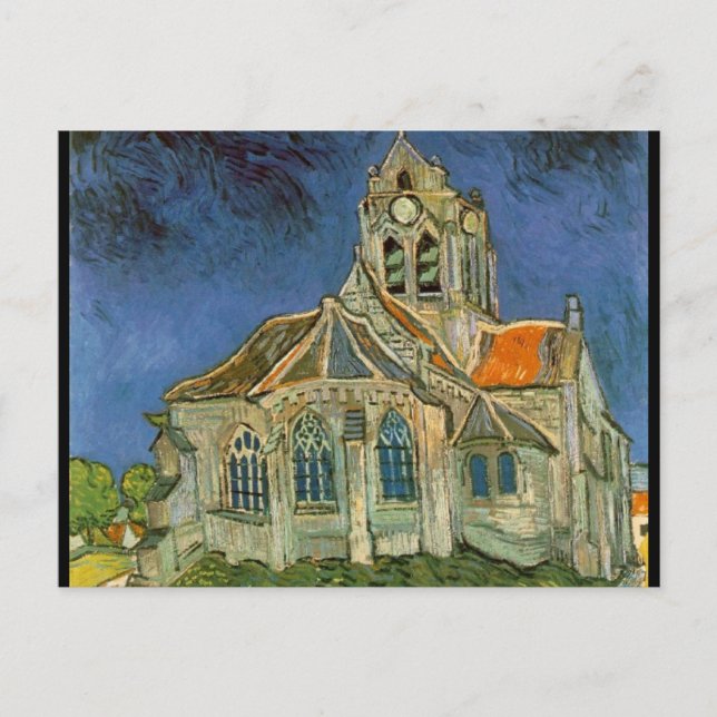 Kyrkan i Auvers-sur-Oise - Vincent Van Gogh Vykort (Framsida)
