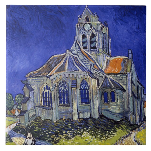 Kyrkan i Auvers, Van Gogh Kakelplatta (Framsidan)