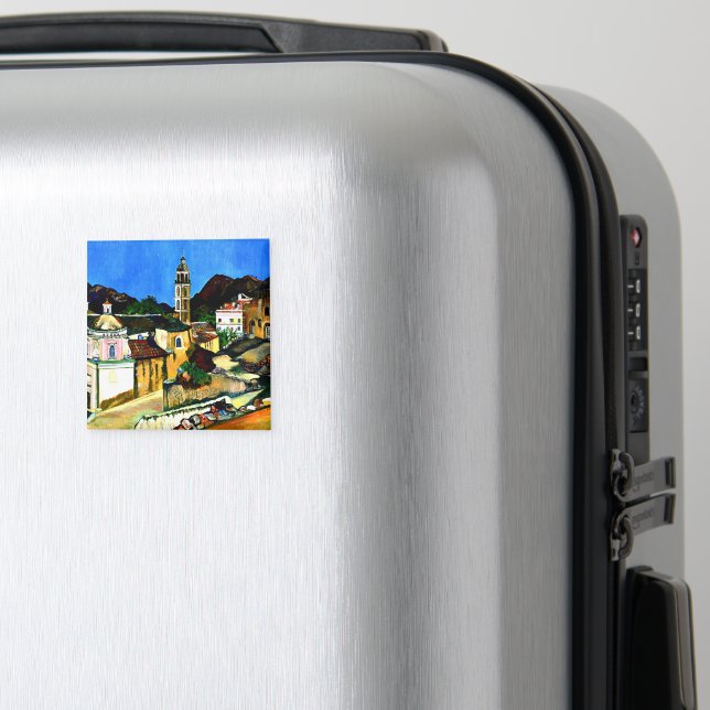 Kyrkan i Belgodere, Korsika, bra konst. Magnet (In Situ (Luggage))